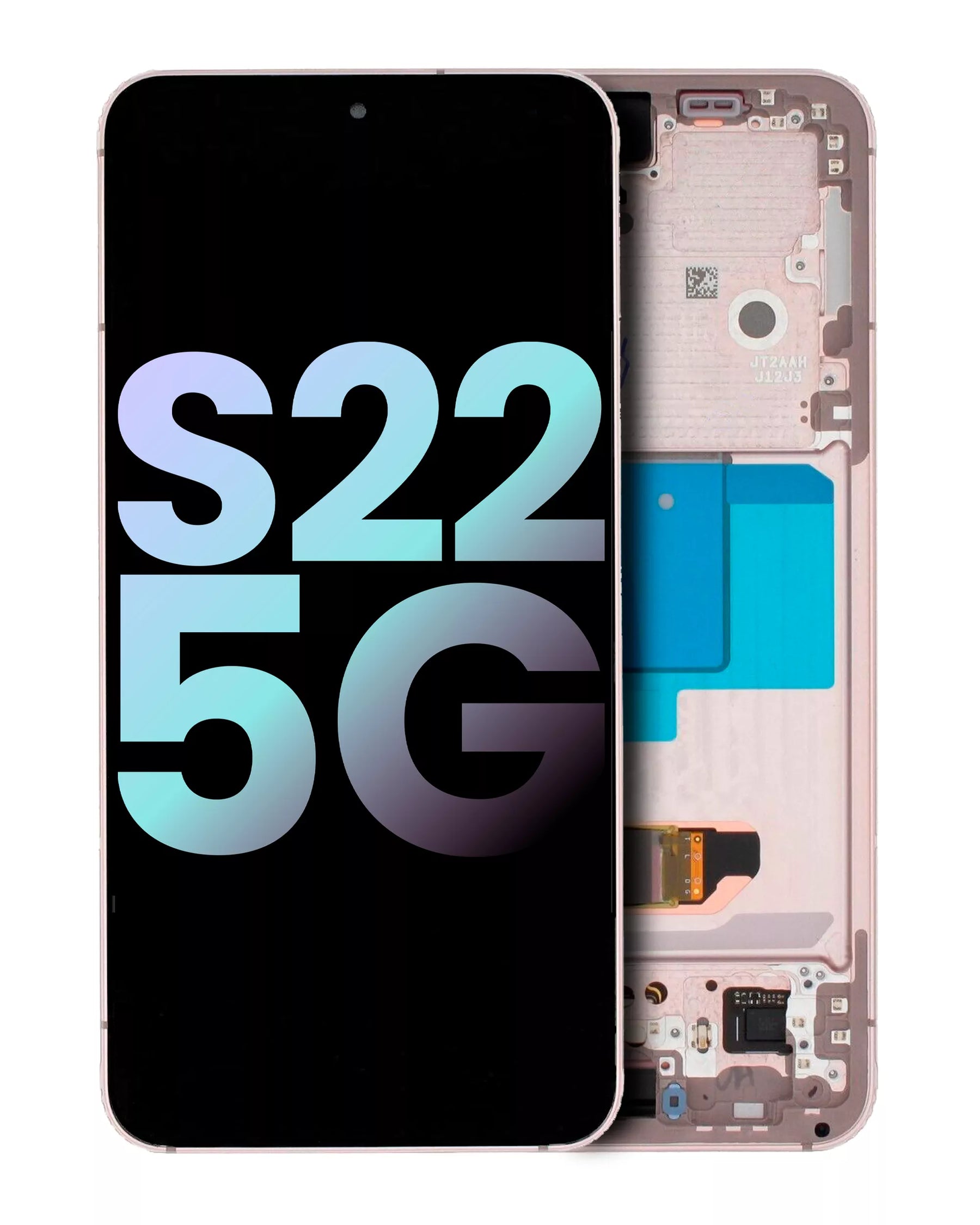 OLED Assembly With Frame Compatible For Samsung Galaxy S22 5G  Replacement (Service Pack) (Pink Gold)