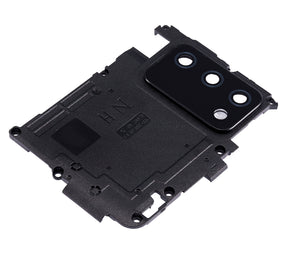 Back Camera Lens With Cover Bezel Ring Compatible For Samsung Galaxy A02S (A025 / 2020) (Black) (N Version)