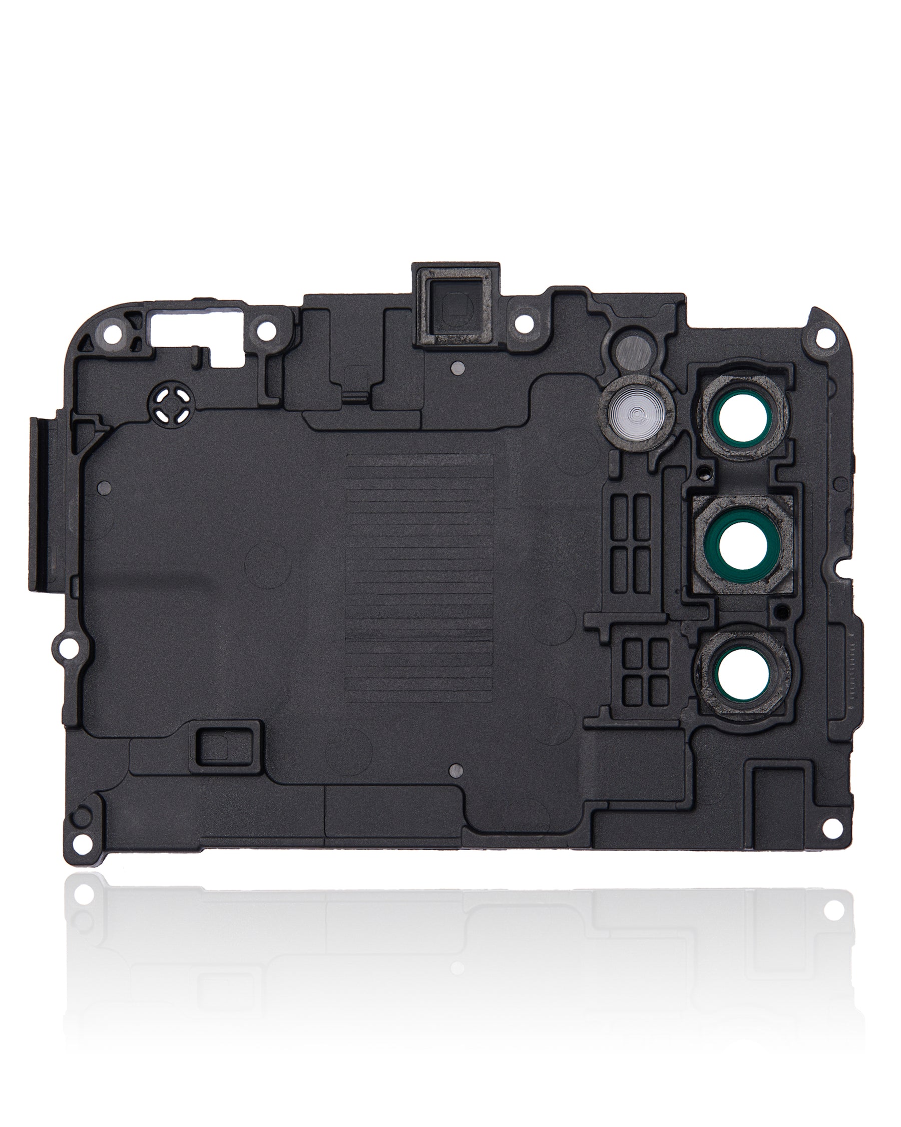 Back Camera Lens With Cover Bezel Ring Compatible For Samsung Galaxy A02S (A025 / 2020) (G Version) (Black)