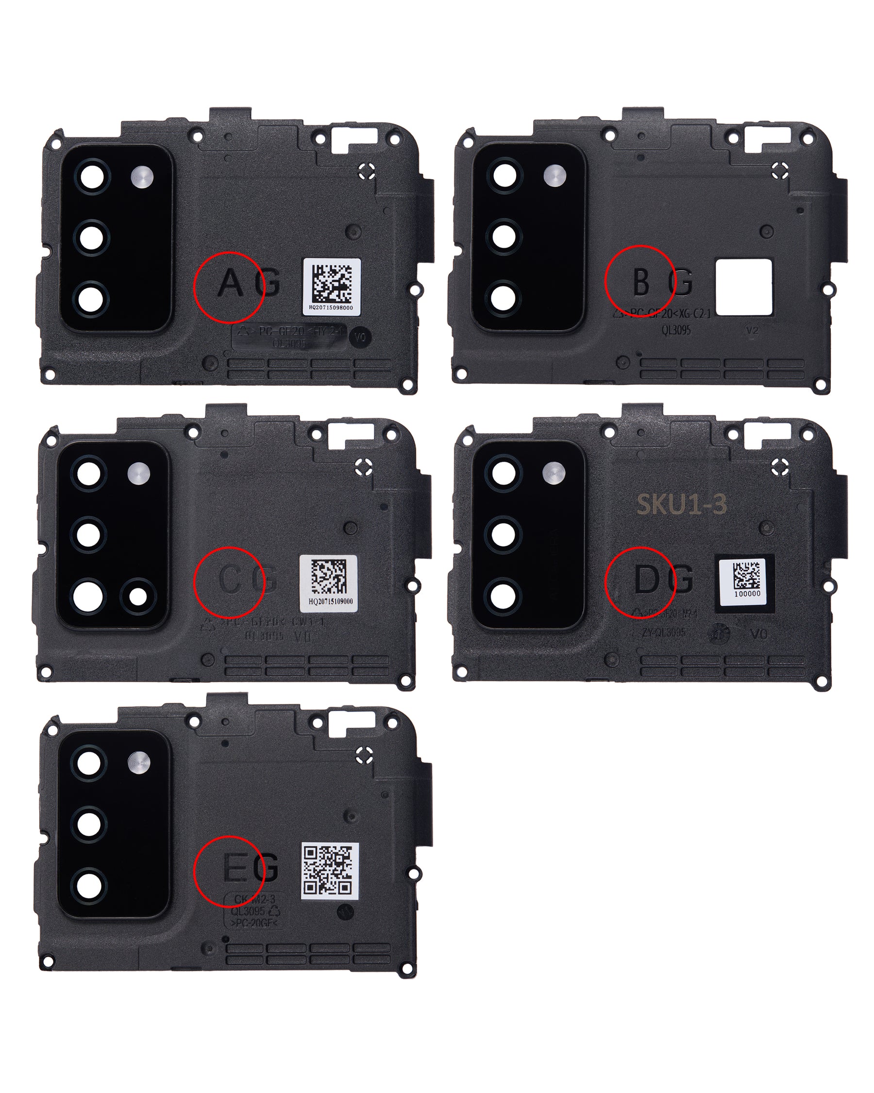 Back Camera Lens With Cover Bezel Ring Compatible For Samsung Galaxy A02S (A025 / 2020) (G Version) (Black)