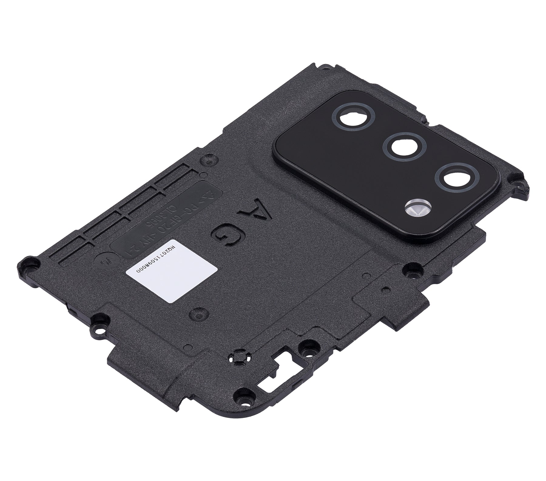 Back Camera Lens With Cover Bezel Ring Compatible For Samsung Galaxy A02S (A025 / 2020) (G Version) (Black)