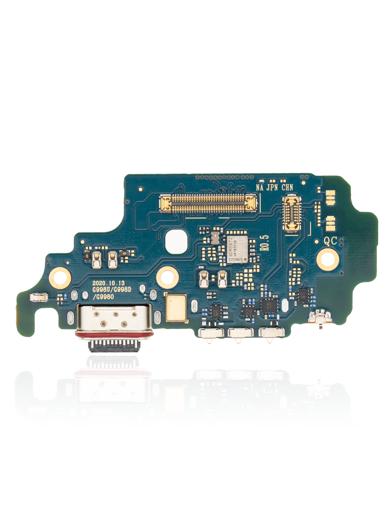 Charging Port Board With Sim Card Reader Compatible For Samsung Galaxy S21 Ultra 5G (G998U) (US Version) (Premium)