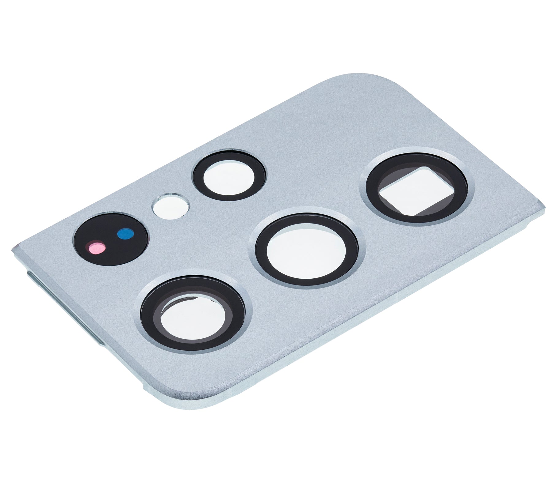 Back Camera Lens With Cover Bezel Ring Compatible For Samsung Galaxy S21 Ultra Replacement (Phantom Silver)