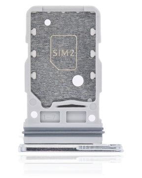 Replacement Dual Sim Card Tray Compatible For Samsung Galaxy S21 Ultra (Phantom Silver)