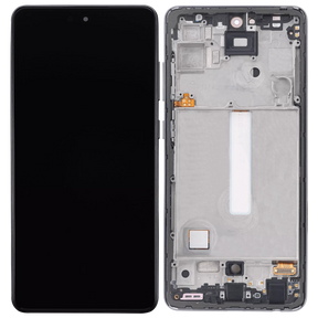 Replacement OLED Assembly With Frame Compatible For Samsung Galaxy A52 4G (A525 / 2021) / A52 5G (A526 / 2021) / A52S 5G (A528 / 2021) (6.46") (Vemake) (Awesome Black)