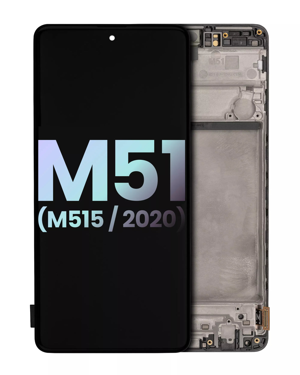 OLED Assembly With Frame Compatible For Samsung Galaxy M51 (M515 / 2020) (Service Pack) (Celestial Black)