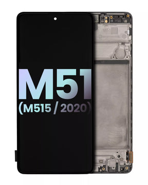 OLED Assembly With Frame Compatible For Samsung Galaxy M51 (M515 / 2020) (Service Pack) (Celestial Black)
