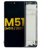 OLED Assembly With Frame Compatible For Samsung Galaxy M51 (M515 / 2020) (Refurbished) (All Colors)