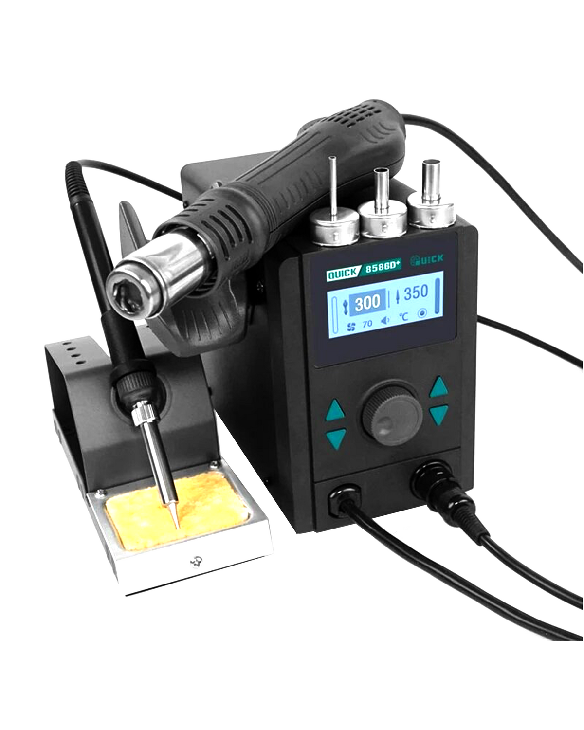 8586D 800W Solder Station 2 in 1 Hot Air Gun Lead-Free Rework Station and Soldering Iron (Quick)