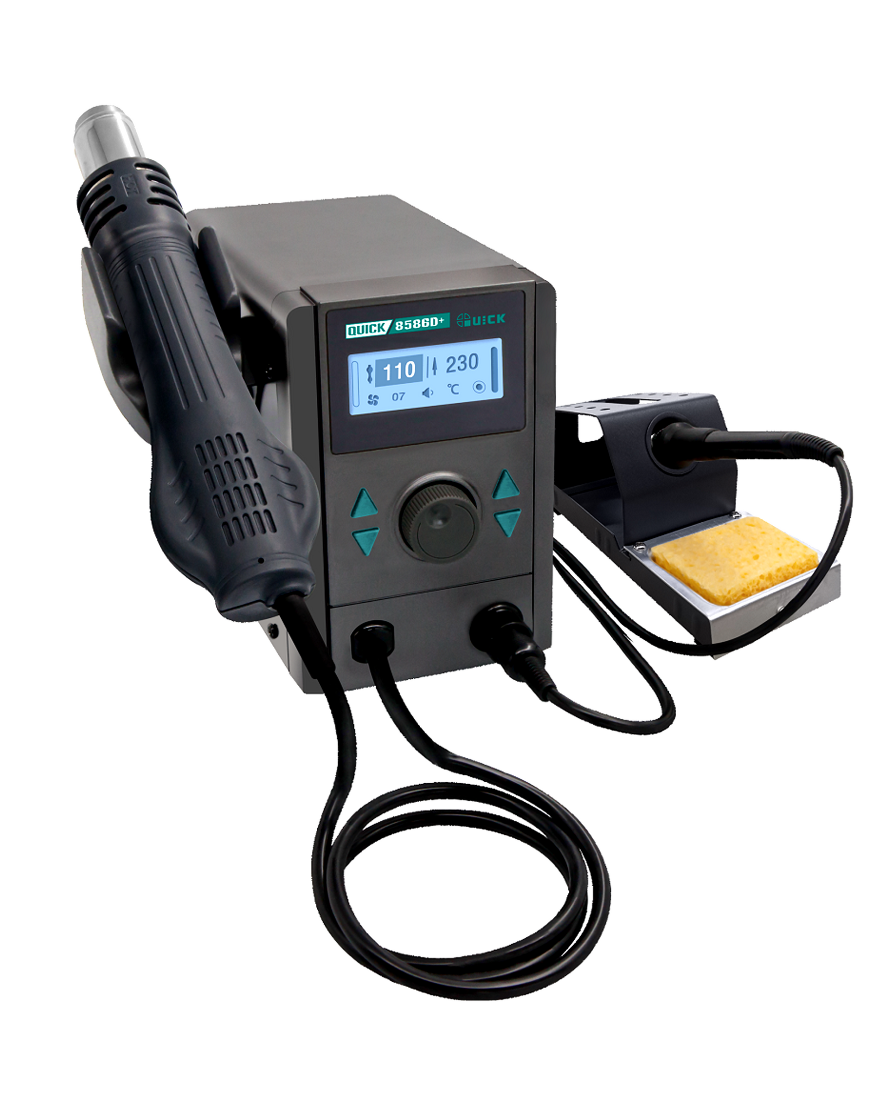 8586D 800W Solder Station 2 in 1 Hot Air Gun Lead-Free Rework Station and Soldering Iron (Quick)