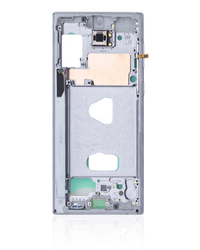 Mid-Frame Housing Compatible For Samsung Galaxy Note 10 Replacement (Aura White)