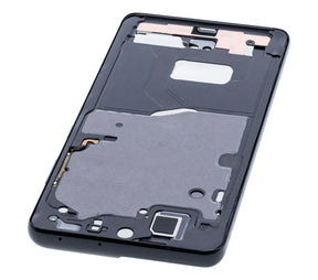 Mid-Frame Housing Compatible For Samsung Galaxy S21 Ultra Replacement (Phantom Black)