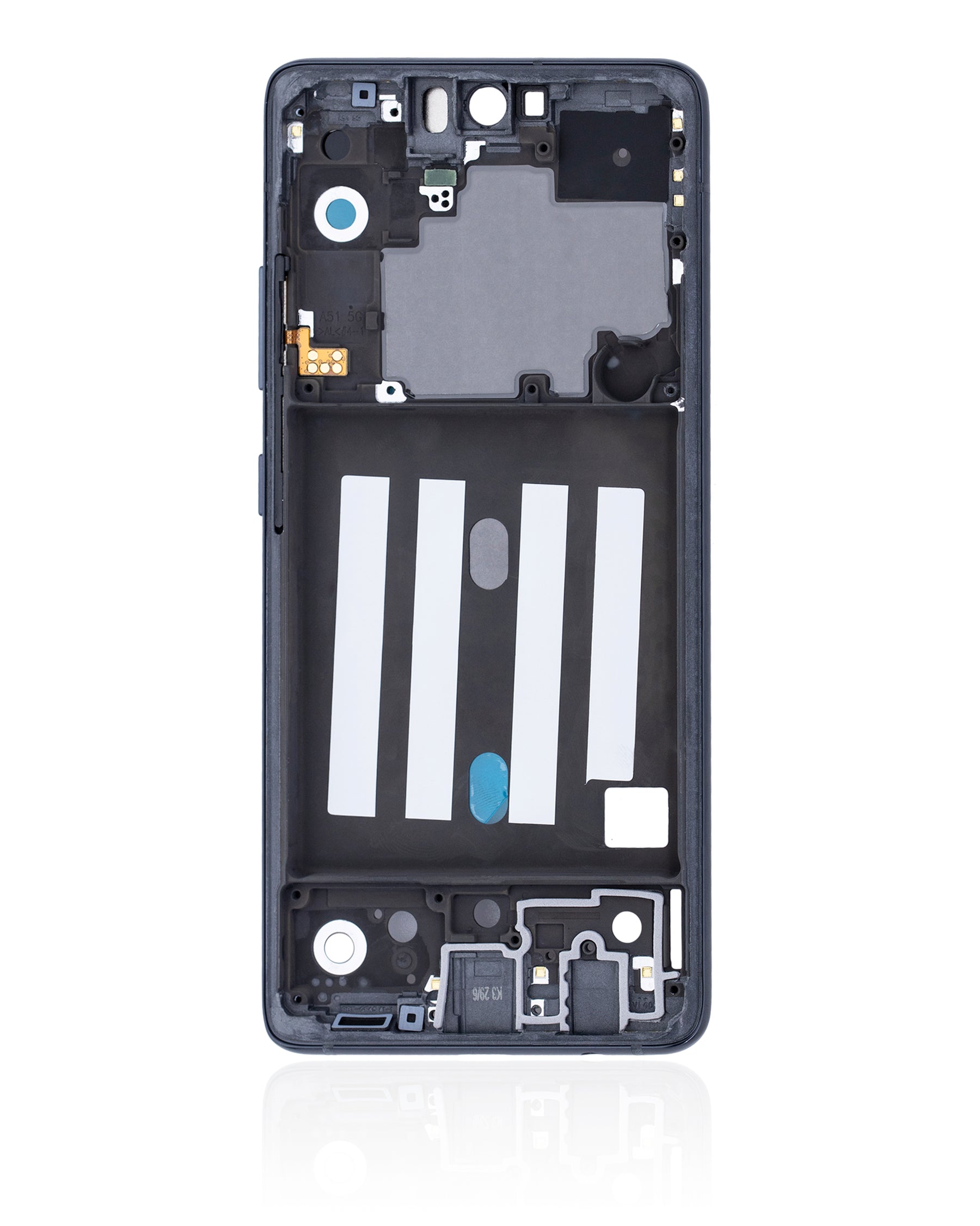 Replacement Mid-Frame Housing Compatible For Samsung Galaxy A51 5G (A516 / 2020) (Non-Verizon 5G UW) (Prism Cube Black)