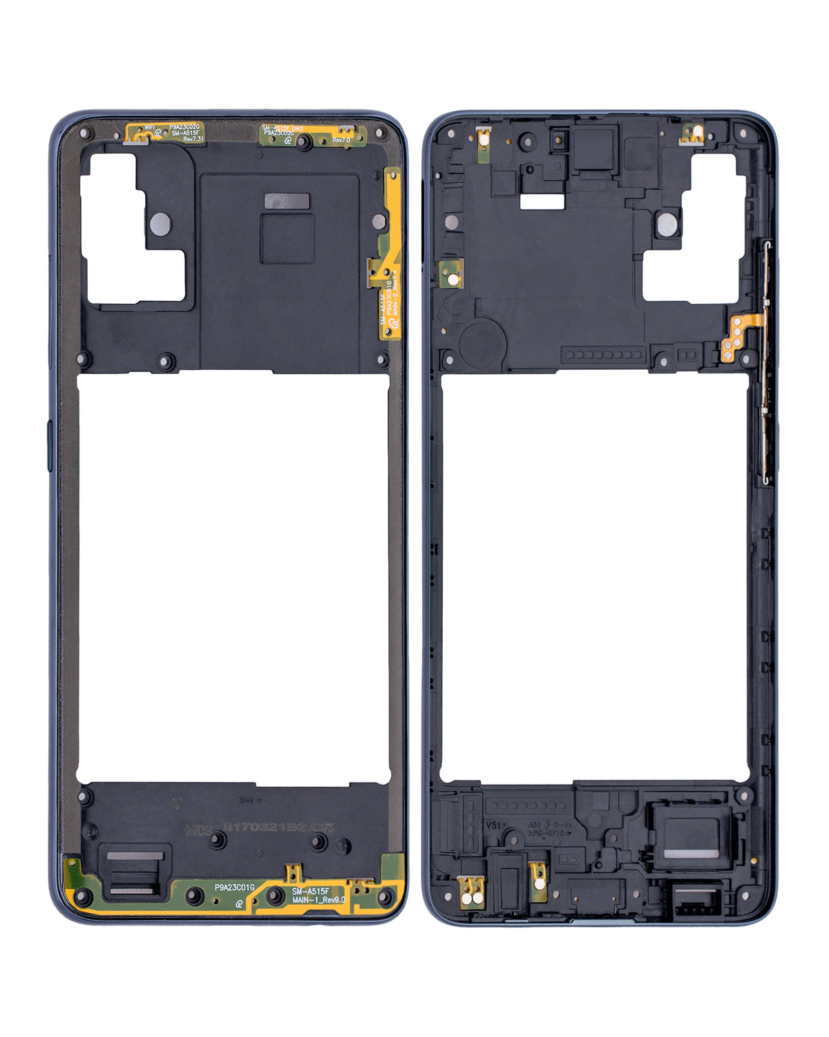 Replacement Mid-Frame Housing Compatible For Samsung Galaxy A51 4G (A515 / 2019) (Prism Crush Black)
