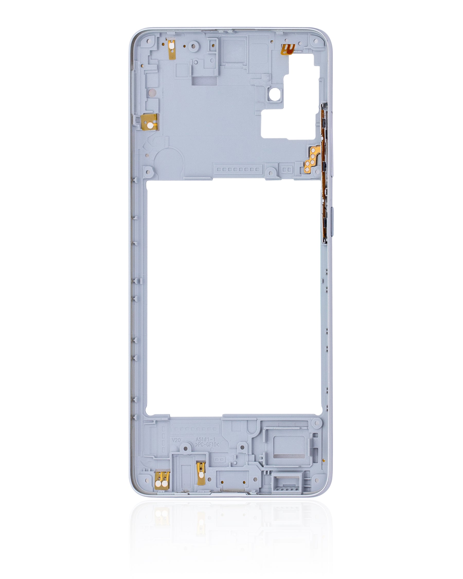 Mid-Frame Housing Compatible For Samsung Galaxy A51 4G (A515 / 2019) (Prism Crush White)