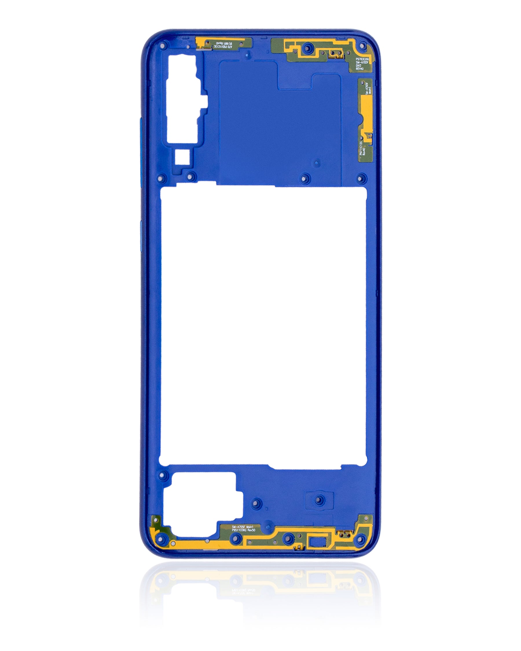 Mid-Frame Housing Compatible For Samsung Galaxy A70 Replacement (A705 / 2019) (Vemake) (Blue)