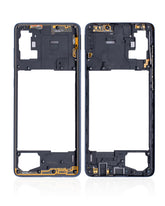 Replacement Mid-Frame Housing Compatible For Samsung Galaxy A71 (A715 / 2020) ( Vemake) (Prism Crush Black)