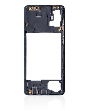 Replacement Mid-Frame Housing Compatible For Samsung Galaxy A71 (A715 / 2020) ( Vemake) (Prism Crush Black)