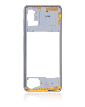 Replacement Mid-Frame Housing Compatible For Samsung Galaxy A71 (A715 / 2020) (Vemake) (Prism Crush Silver)