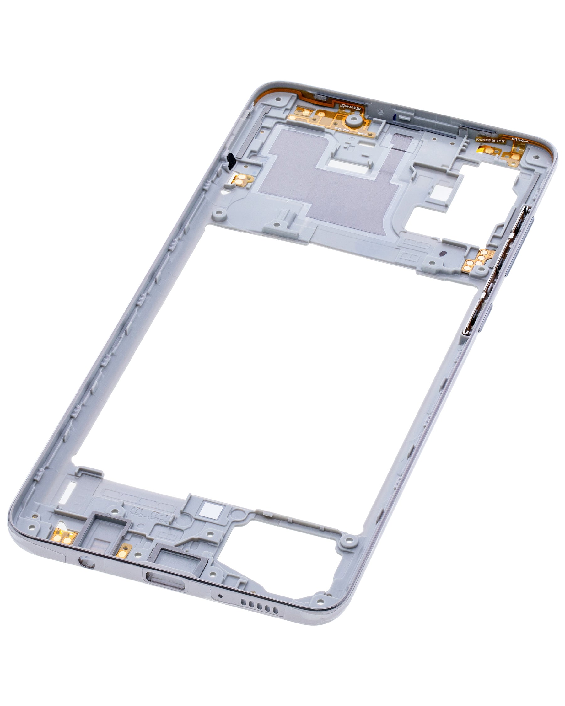 Replacement Mid-Frame Housing Compatible For Samsung Galaxy A71 (A715 / 2020) (Vemake) (Prism Crush Silver)