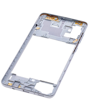 Replacement Mid-Frame Housing Compatible For Samsung Galaxy A71 (A715 / 2020) (Vemake) (Prism Crush Silver)