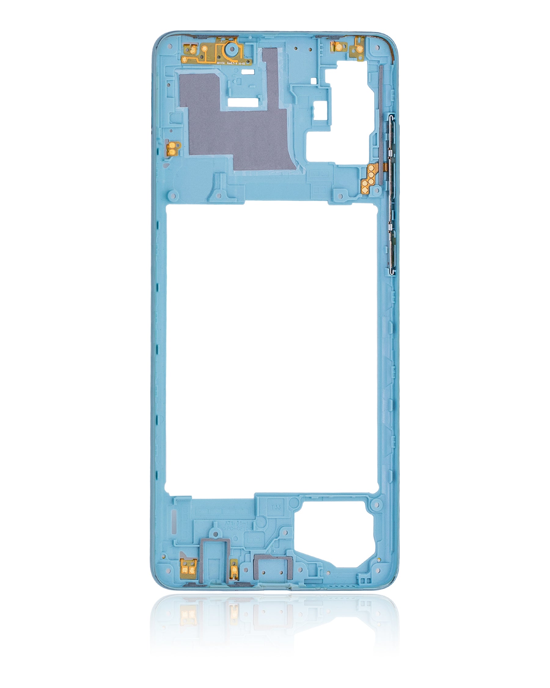 Mid-Frame Housing Compatible For Samsung Galaxy A71 Replacement  (A715 / 2020) (Vemake) (Prism Crush Blue)