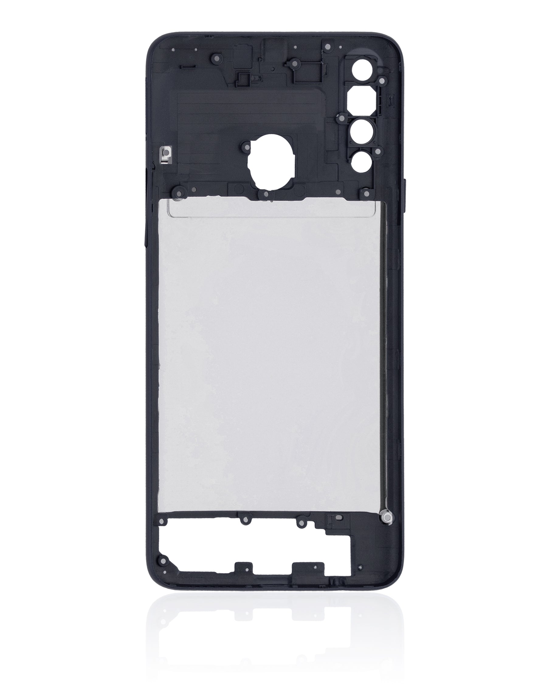 Mid-Frame Housing Compatible For Samsung Galaxy A20S (A207 / 2019) (Vemake) (Black)