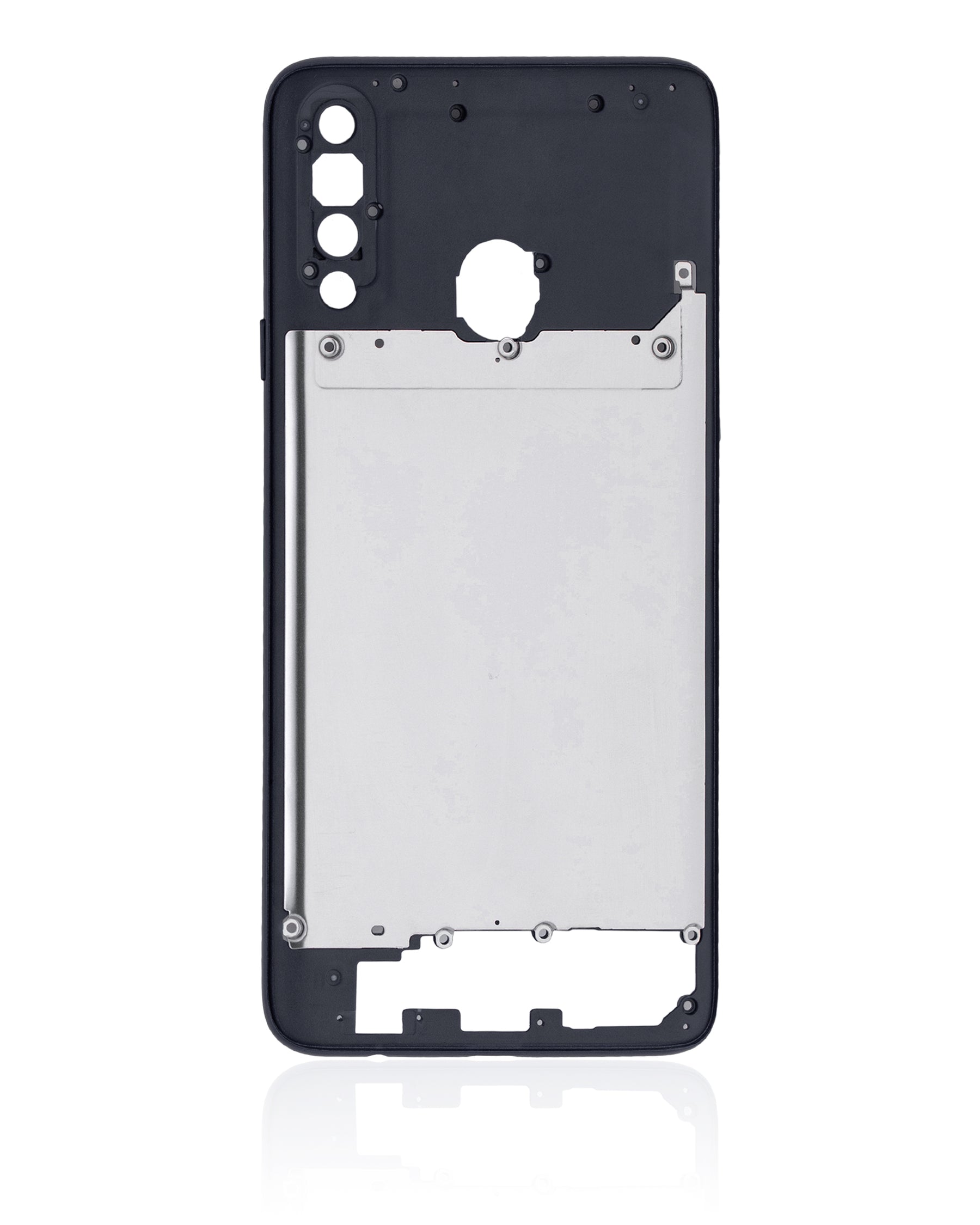 Mid-Frame Housing Compatible For Samsung Galaxy A20S (A207 / 2019) (Vemake) (Black)