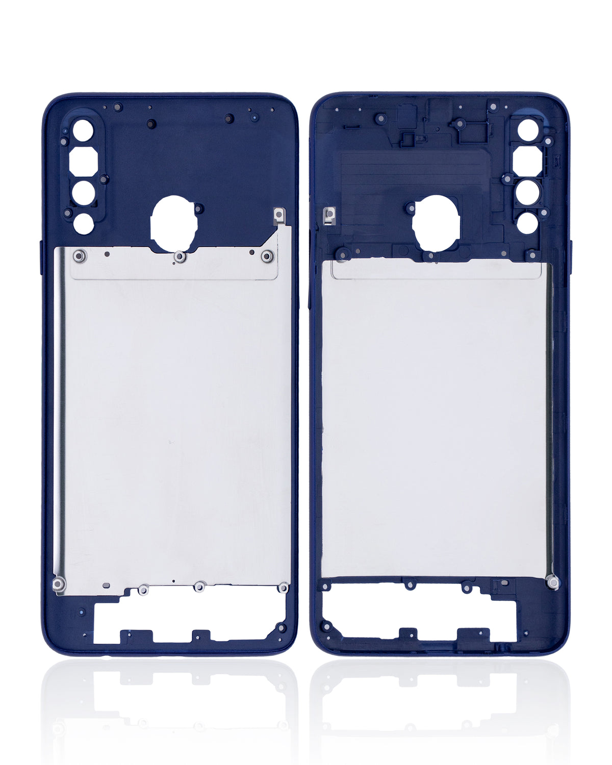 Mid-Frame Housing Compatible For Samsung Galaxy A20S (A207 / 2019) (Vemake) (Blue)
