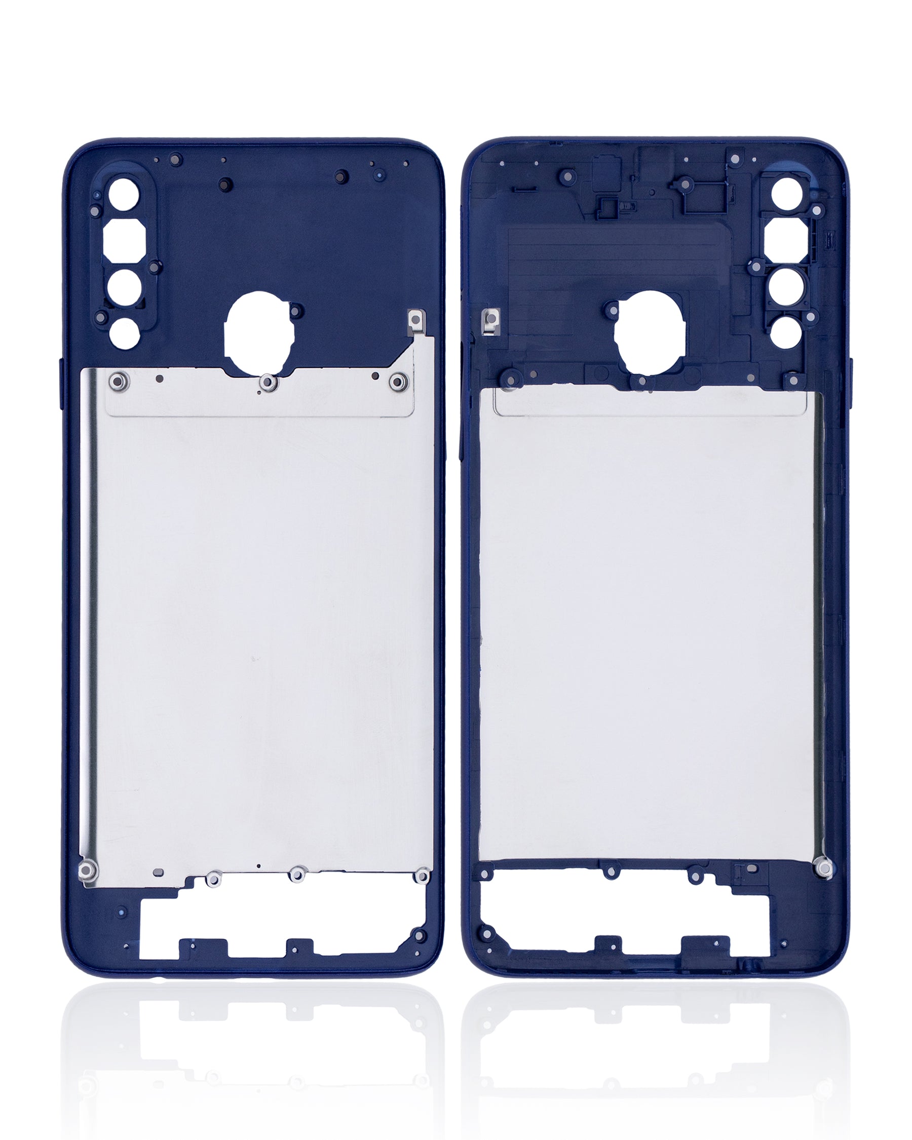 Mid-Frame Housing Compatible For Samsung Galaxy A20S (A207 / 2019) (Vemake) (Blue)