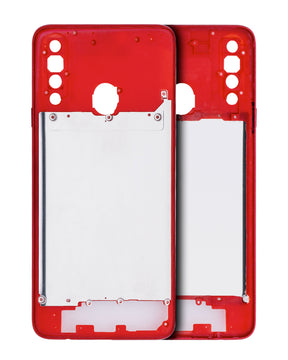 Mid-Frame Housing Compatible For Samsung Galaxy A20S (A207 / 2019) (Vemake) (Red)