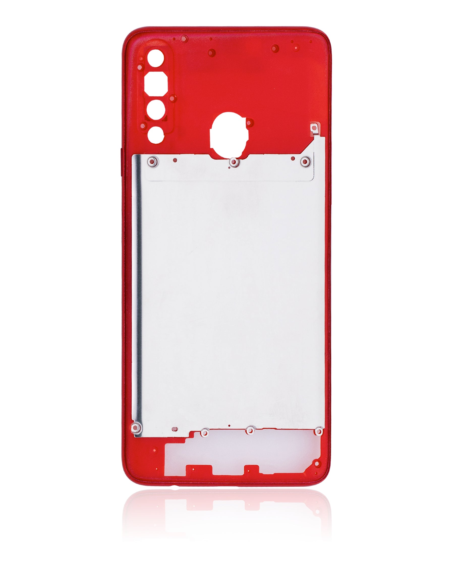 Mid-Frame Housing Compatible For Samsung Galaxy A20S (A207 / 2019) (Vemake) (Red)