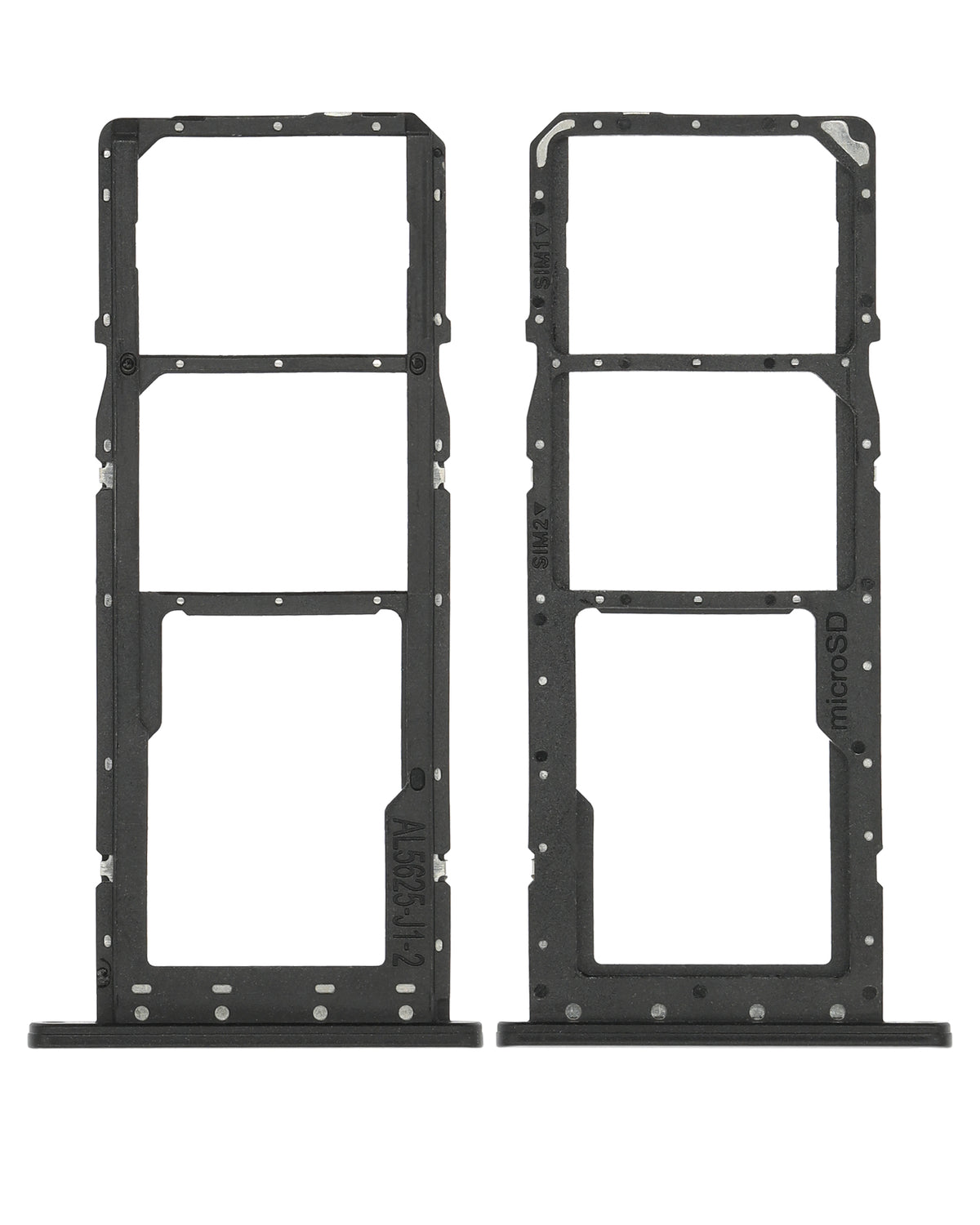 Dual Sim Card Tray Compatible For Samsung Galaxy A03S (A037F / 2021) (Black)