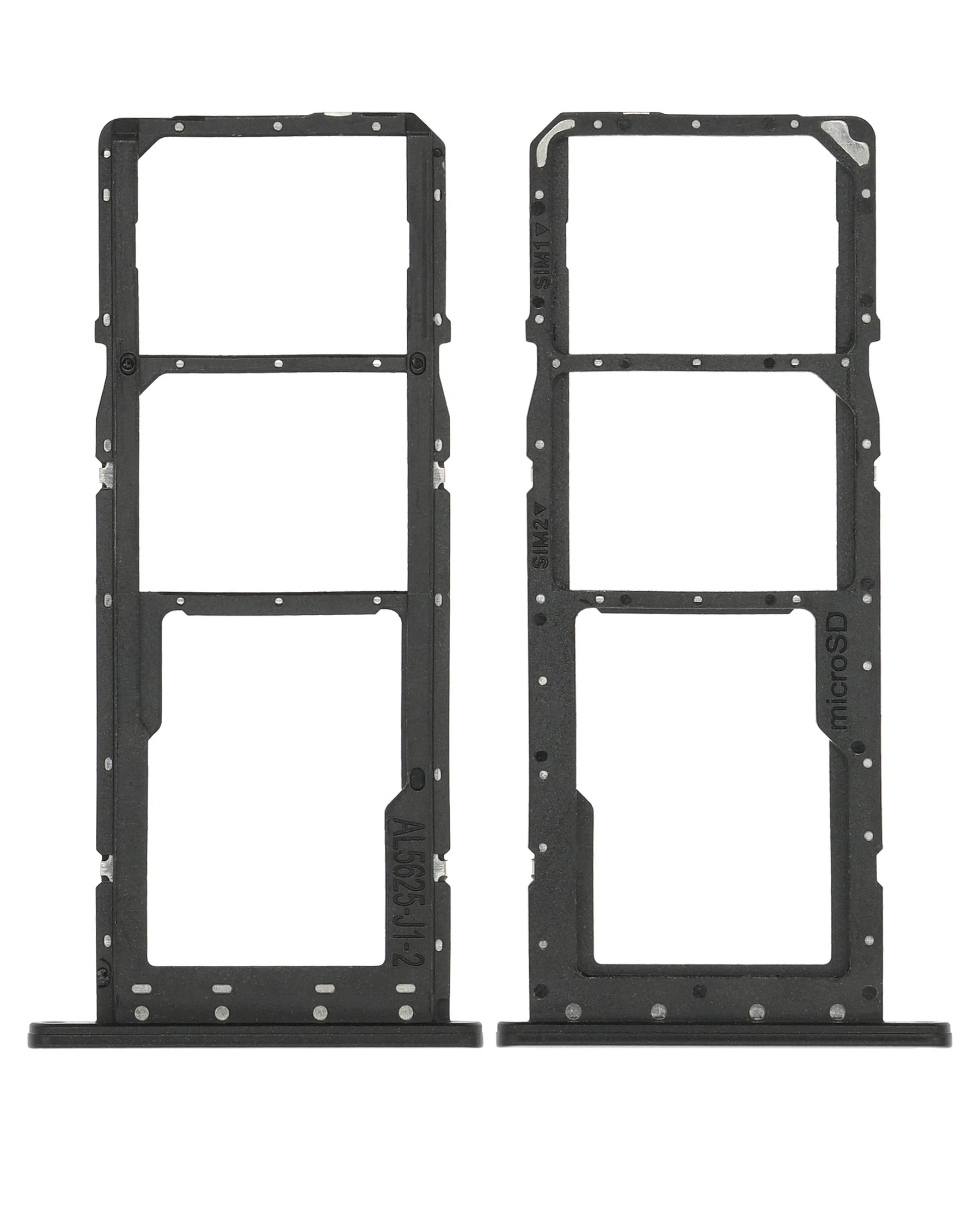Dual Sim Card Tray Compatible For Samsung Galaxy A03S (A037F / 2021) (Black)