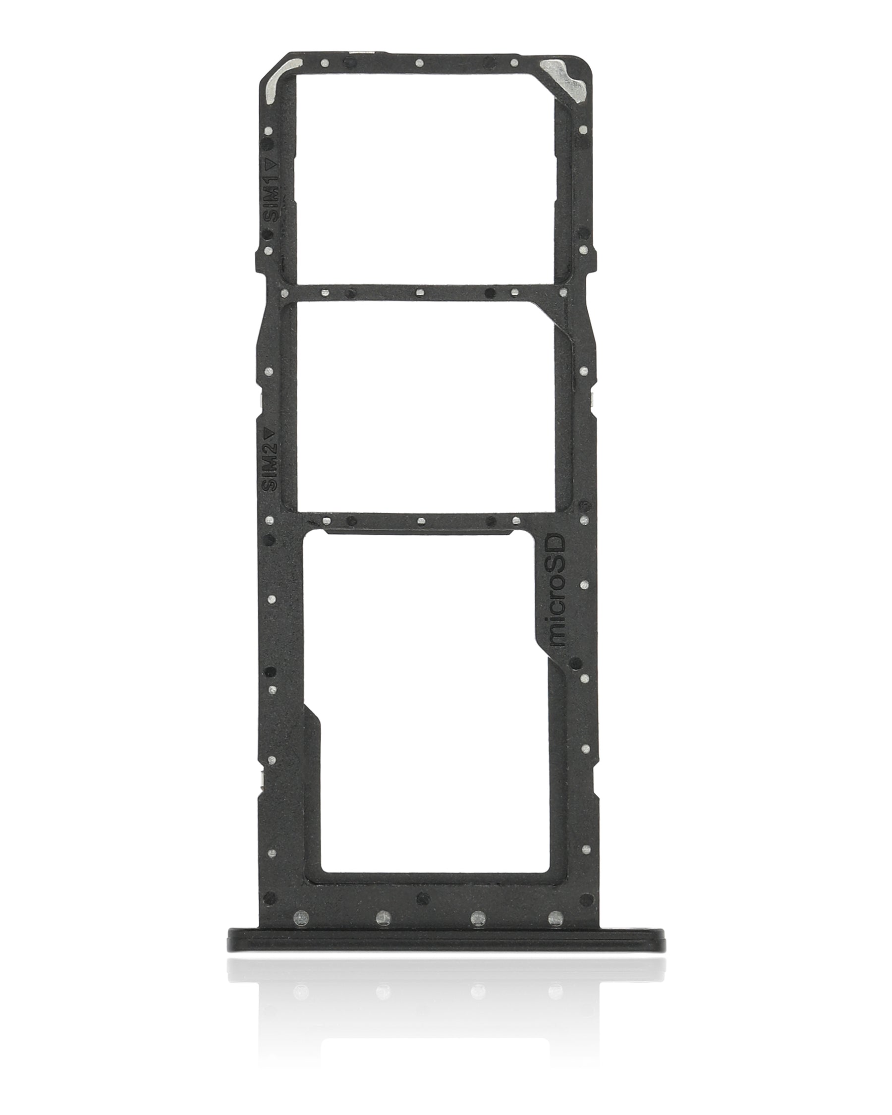 Dual Sim Card Tray Compatible For Samsung Galaxy A03S (A037F / 2021) (Black)