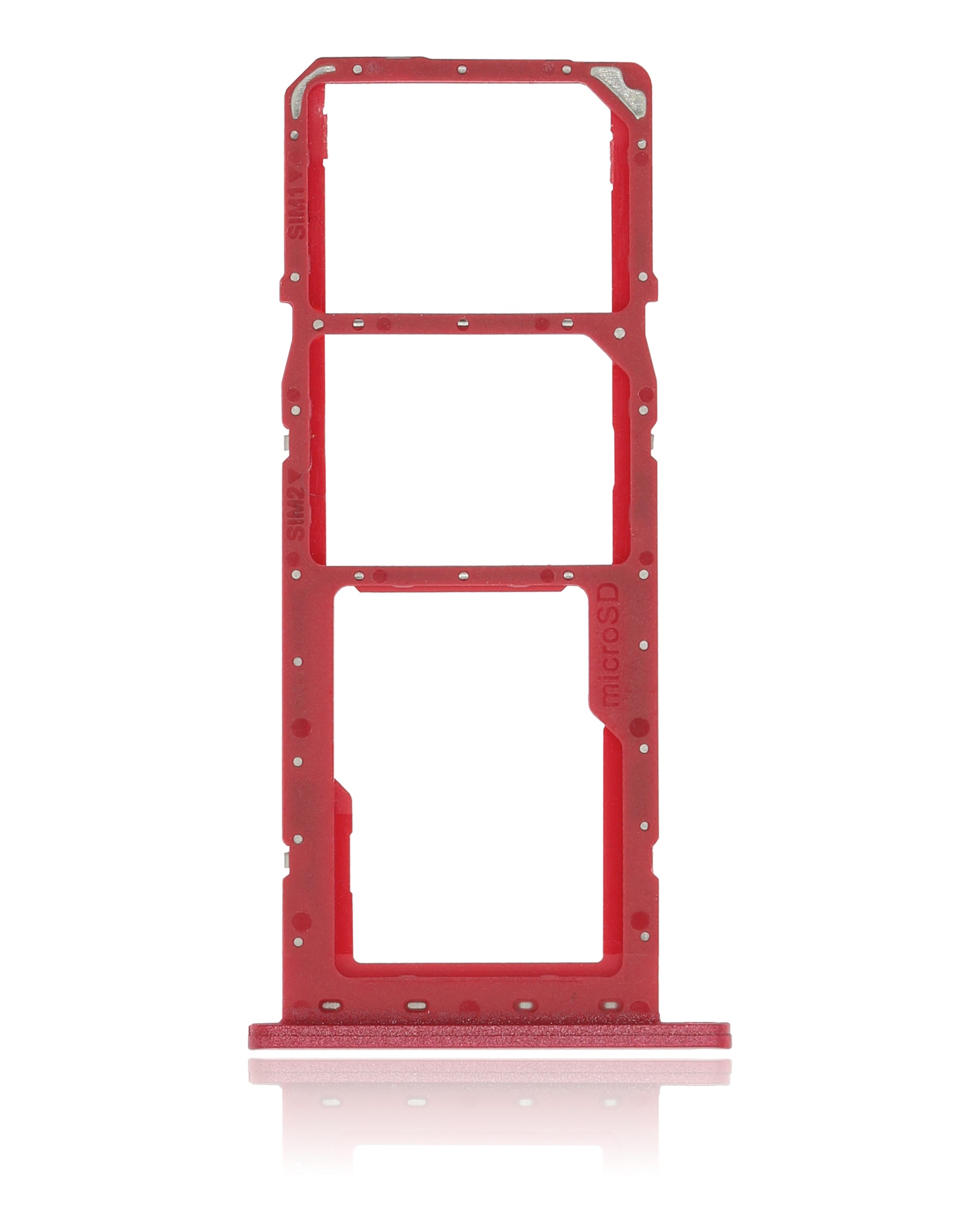 Dual Sim Card Tray Compatible For Samsung Galaxy A03S (A037F / 2021) (Red)