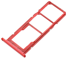 Dual Sim Card Tray Compatible For Samsung Galaxy A03S (A037F / 2021) (Red)
