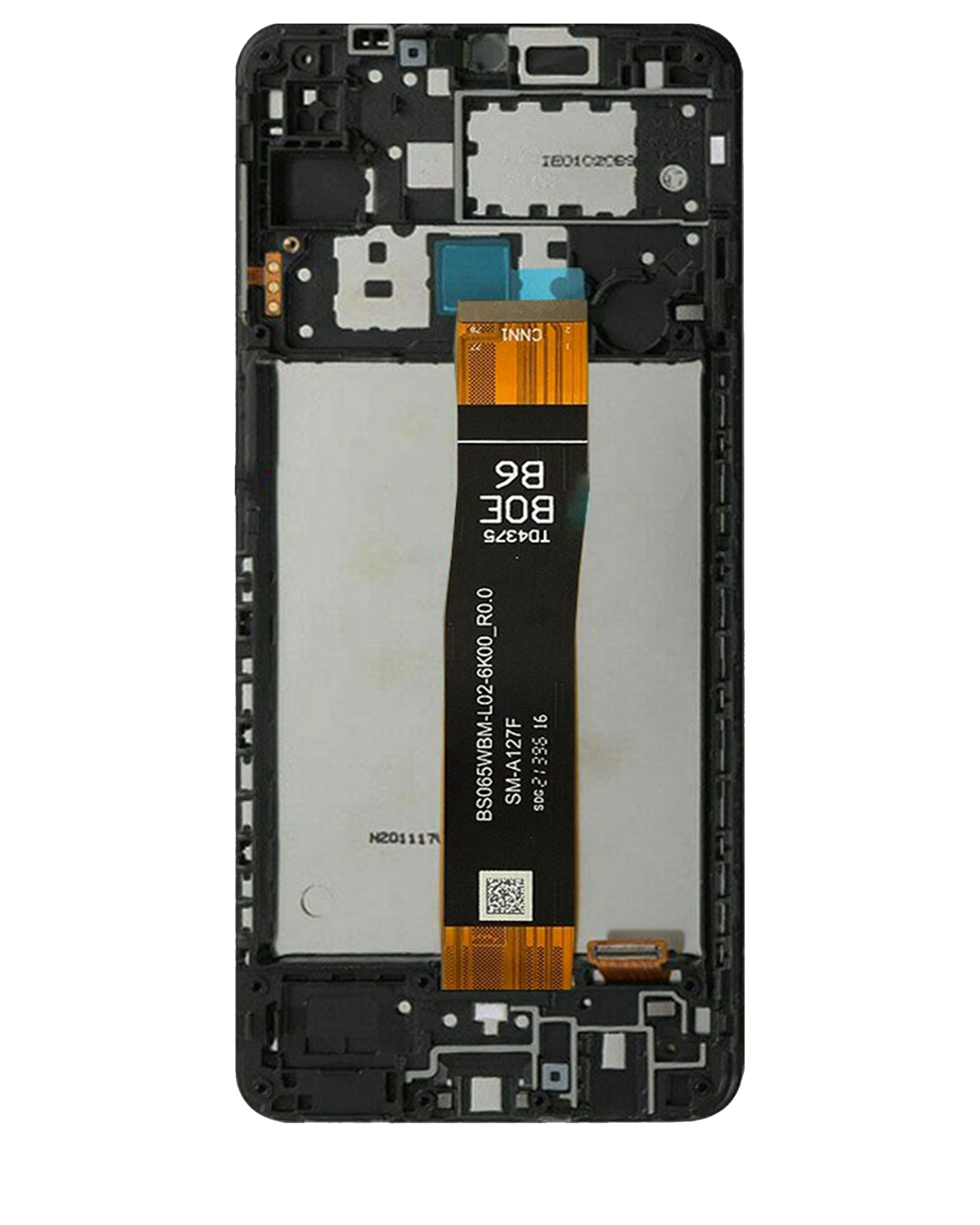 LCD Assembly With Frame Compatible For Samsung Galaxy A12 Nacho (A127 / 2021) (Service Pack) (Black)