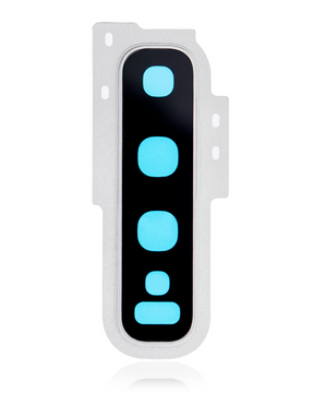 Replacement Back Camera Lens With Cover Bezel Ring Compatible For Samsung Galaxy S10 Plus (Prism White)