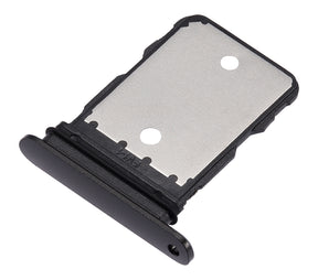 Single Sim Card Tray Compatible For Google Pixel 6 Replacement (Genuine OEM) (Stormy Black)