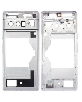 Mid-Frame Housing Compatible For Google Pixel 6 Pro Replacement (Cloudy White)