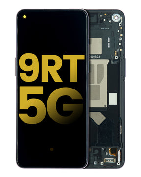 Replacement OLED Assembly With Frame Compatible For OnePlus 9RT 5G (Refurbished) (Hacker Black)