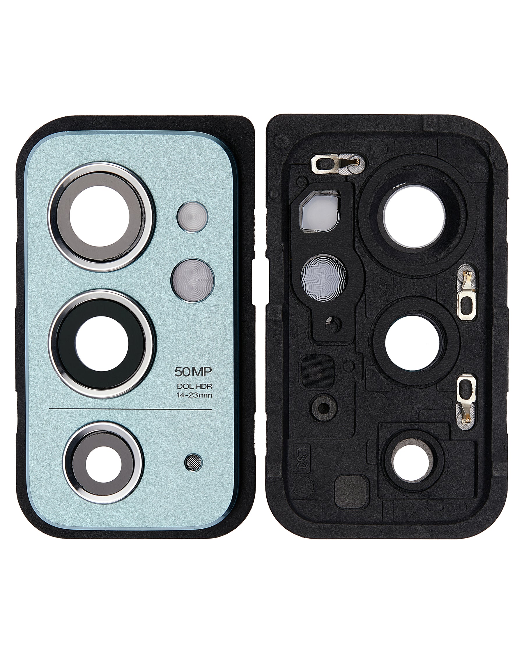 Replacement Back Camera Lens With Cover Bezel Ring Compatible For OnePlus 9RT 5G (Blue)