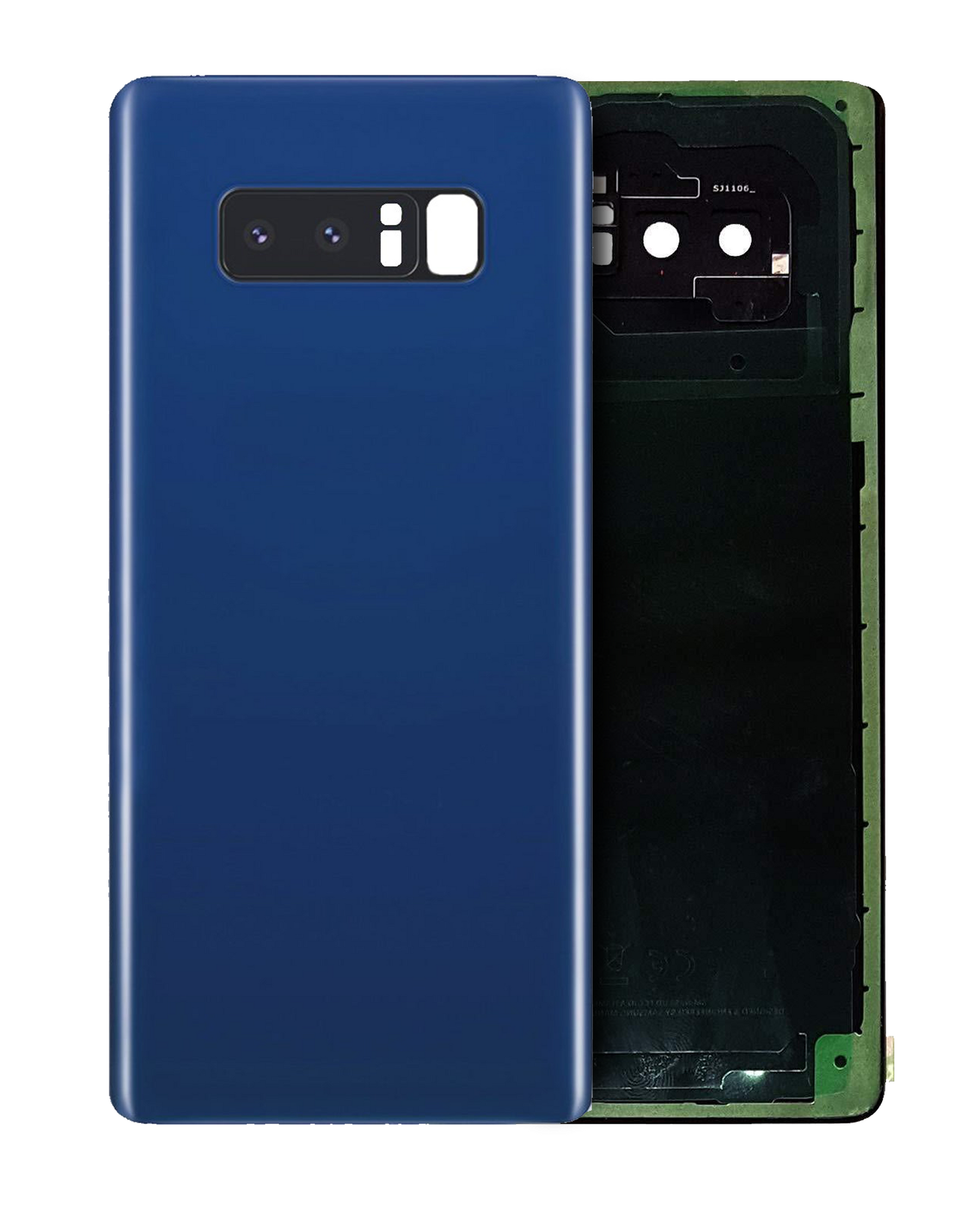 Replacement Back Cover Glass With Camera Lens Compatible For Samsung Galaxy Note 8 (Service Pack) (Deepsea Blue)