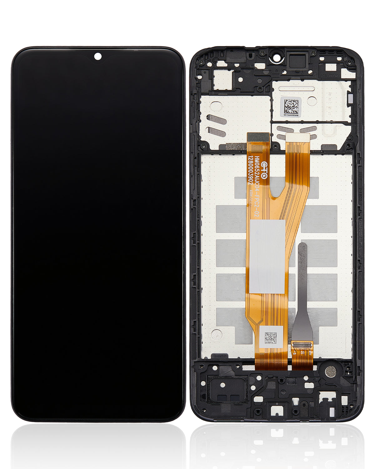 LCD Assembly With Frame Compatible For Samsung Galaxy A03 Core (A032 / 2021) (Refurbished) (Black)