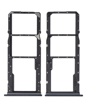 Dual Sim Card Tray Compatible For Samsung Galaxy A03 Core (A032 / 2021) (Black)