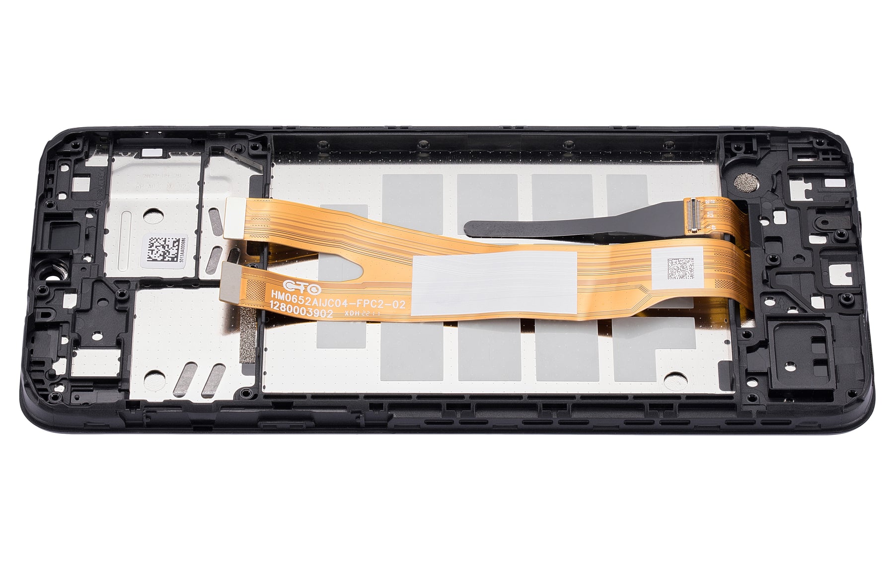 LCD Assembly With Frame Compatible For Samsung Galaxy A03 Core (A032 / 2021) (Service Pack) (Black)