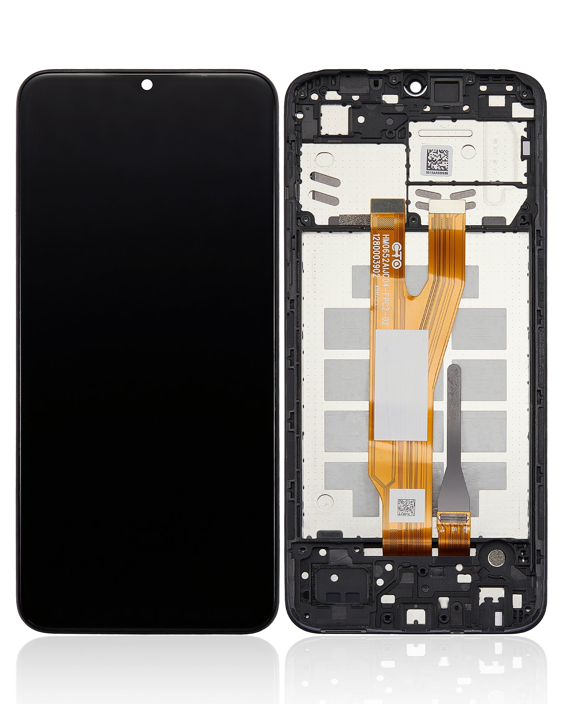 LCD Assembly With Frame Compatible For Samsung Galaxy A03 Core (A032 / 2021) (Service Pack) (Black)