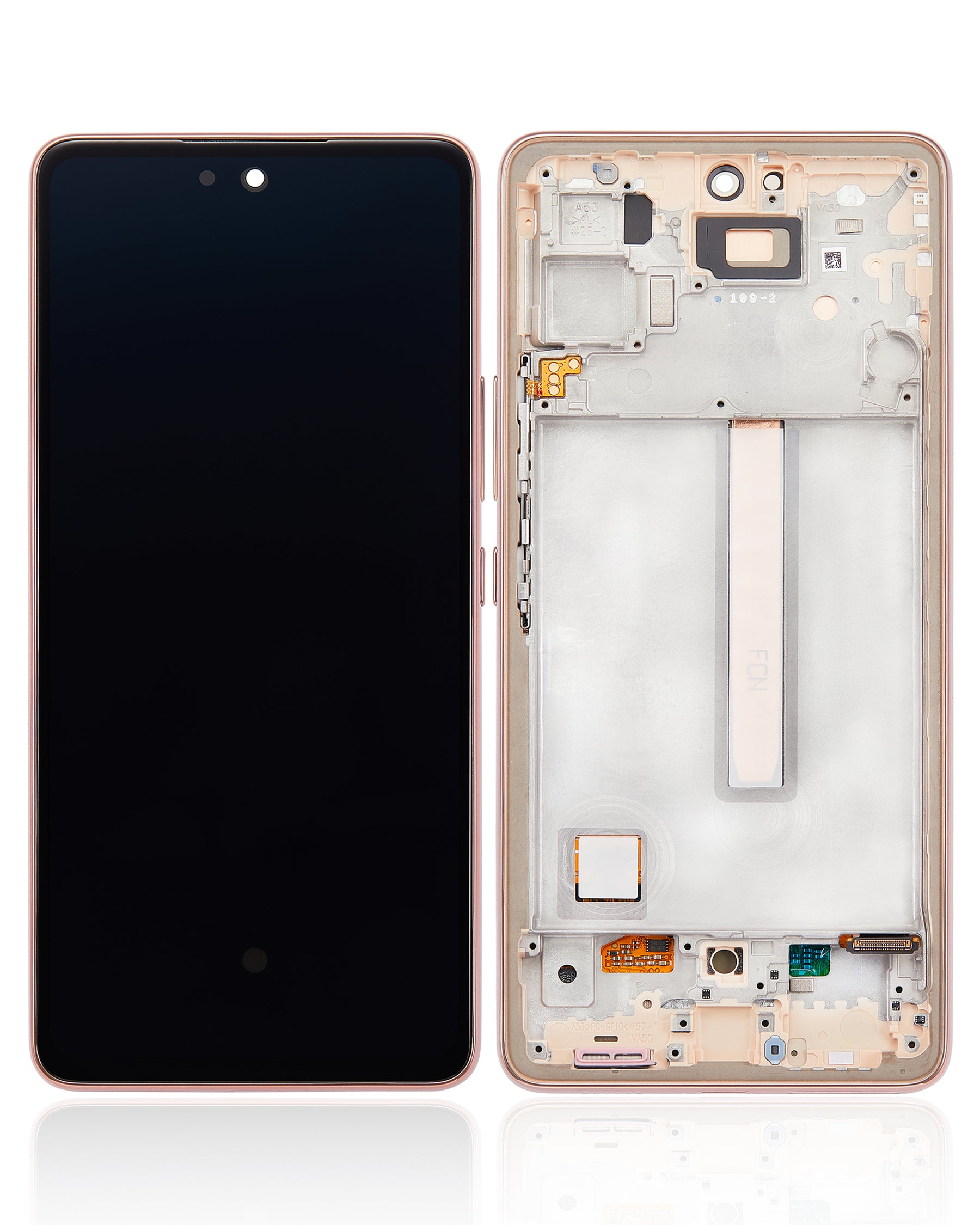 Replacement OLED Assembly With Frame Compatible For Samsung Galaxy A53 5G ( A536 / 2022) (Refurbished) (Peach)