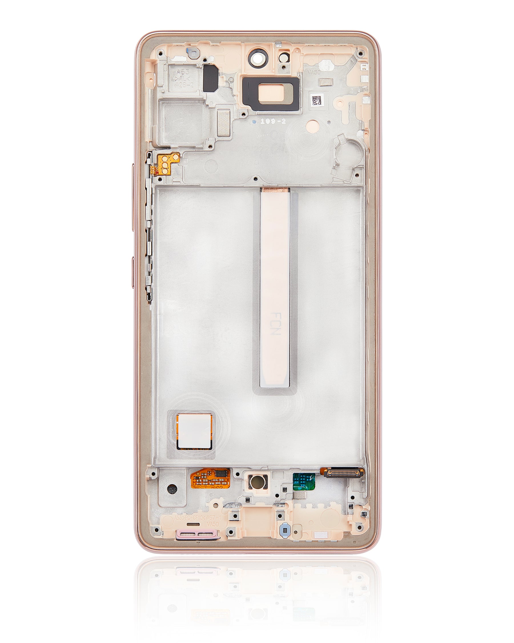 Replacement OLED Assembly With Frame Compatible For Samsung Galaxy A53 5G ( A536 / 2022) (Refurbished) (Peach)